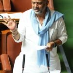 DK Shivakumar speaking during the Karnataka legislature debate on drought and farm loan relief
