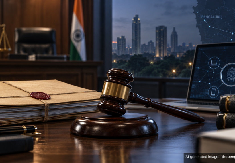 AI-generated illustration representing the NIA court sentencing in the Bengaluru–Shivamogga IS conspiracy case