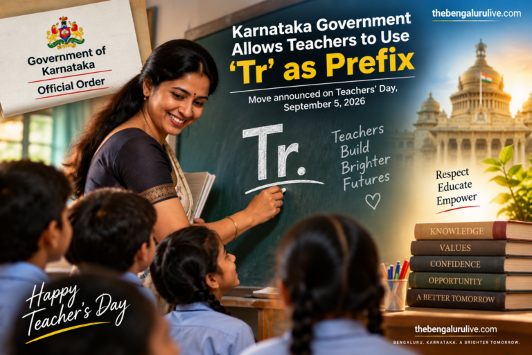 Karnataka Allows Teachers to Use ‘Tr’ Prefix Before Names From Teachers’ Day 2026