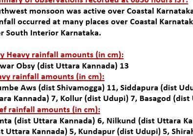 IMD district rainfall warning map for Karnataka, September 24–25, 2026