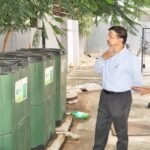 K N Ramesh inspects community composting units at Reliable Lifestyle Layout in Kasavanahalli