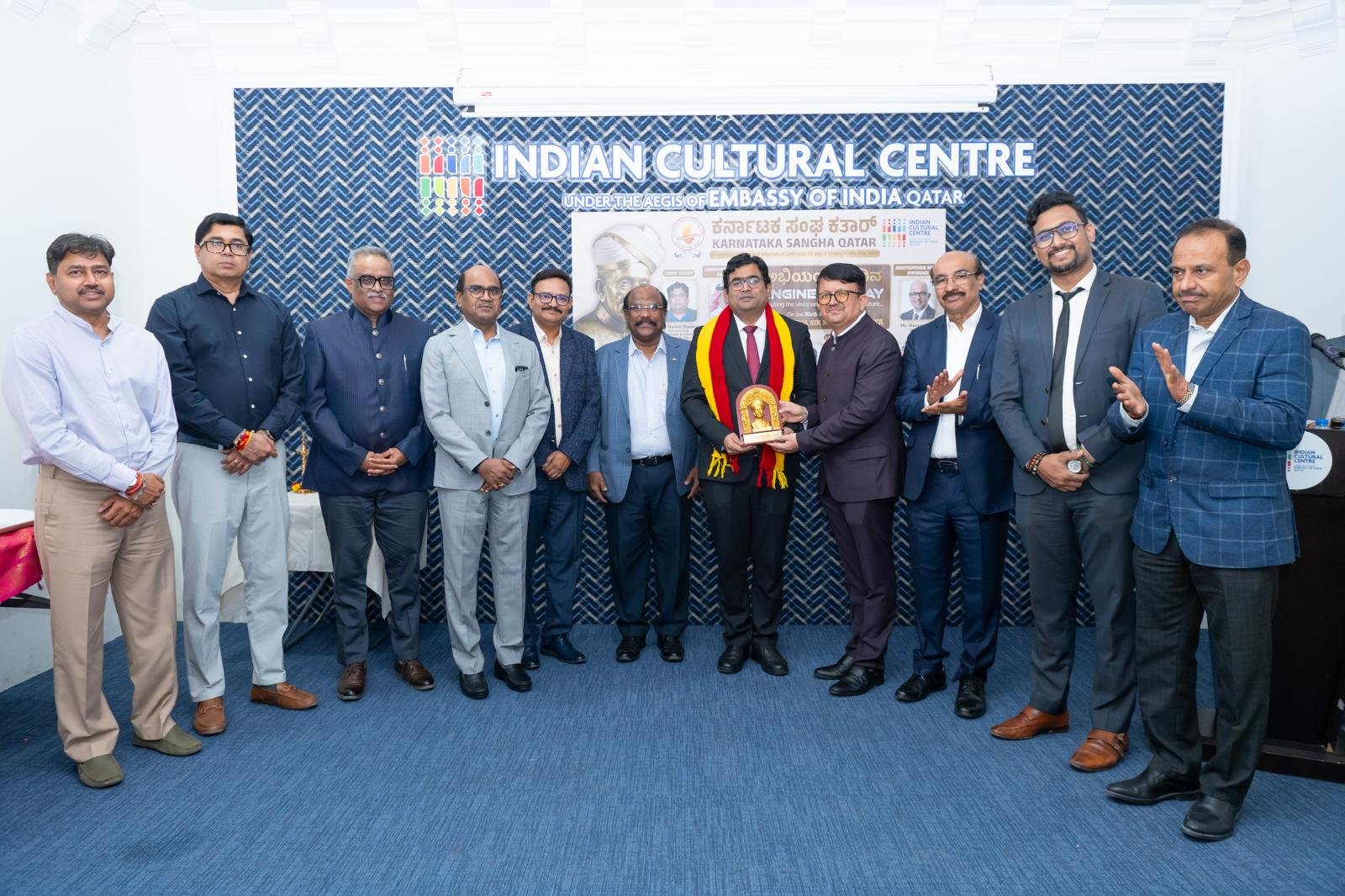Karnataka Sangha Qatar Honours Khalid Al-Sayed and Vikrant Patil at Engineers’ Day in Doha 2 Felicitation at Karnataka Sangha Qatar Engineers Day in Doha