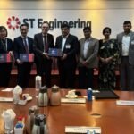 M B Patil and Karnataka delegation at ST Engineering in Singapore