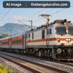 AI-generated representational illustration of an Indian passenger train for the Mumbai–Bengaluru festival special service