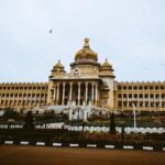 Front view of Vidhana Soudha in Bengaluru, home of the Karnataka legislature