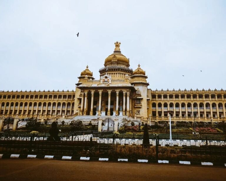 Front view of Vidhana Soudha in Bengaluru, home of the Karnataka legislature