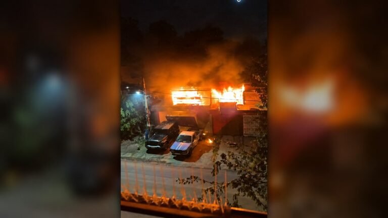 Cars below the garage building engulfed in flames behind GKVK in Bengaluru