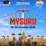 Official poster announcing the Surya Kiran display in Mysuru