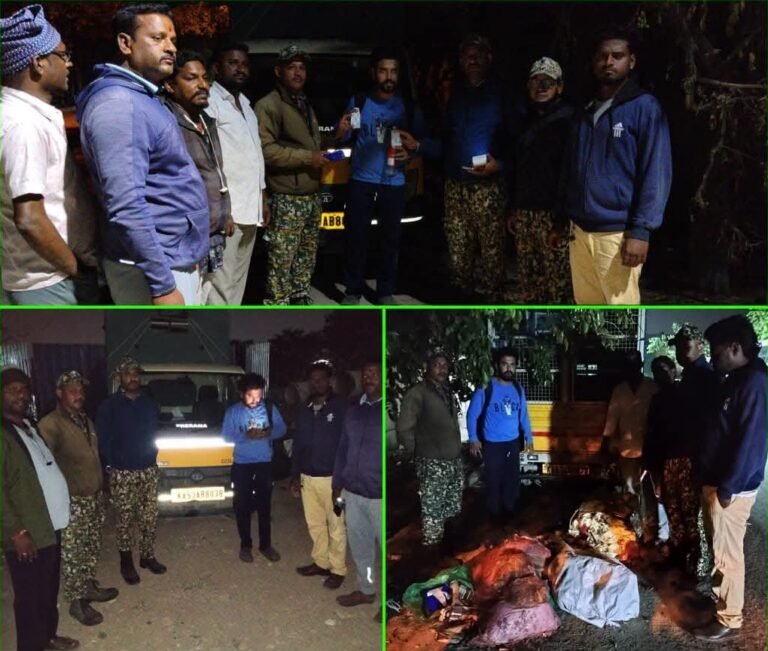 Bengaluru East City Corporation team during action against illegal waste dumping in KR Pura