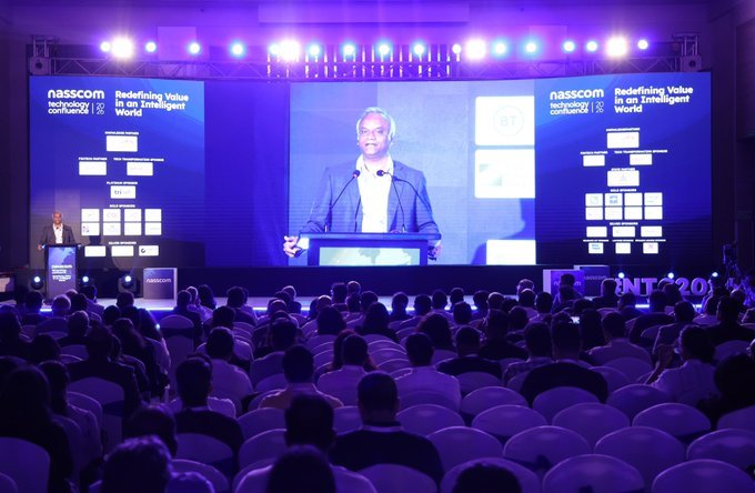 Priyank Kharge speaking at NASSCOM Technology Confluence 2026 in Bengaluru