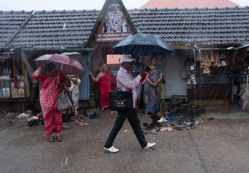 SIR 2026 fieldwork in Udupi district during rain, in an official CEO Karnataka photograph