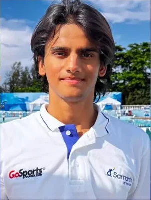 Portrait of Karnataka para swimmer Tejas Nandkumar released by DIPR Karnataka