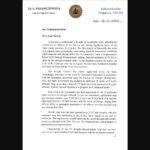 First page of G Parameshwara’s October 1 letter to Amit Shah on Karnataka drought losses