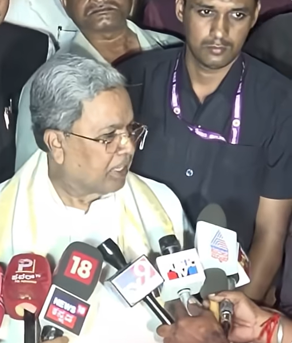 Siddaramaiah speaking to reporters on October 13, 2026.