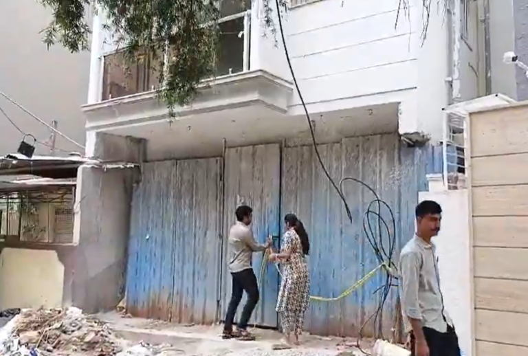 The under-construction building in Bengaluru where the Pulakeshinagar blast occurred