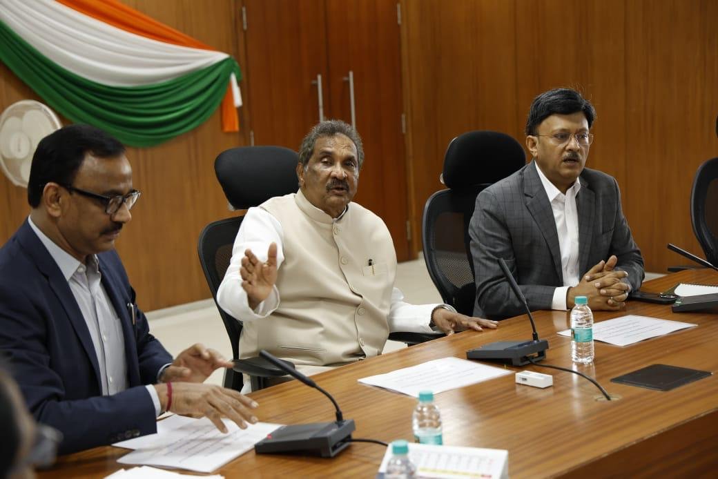 K.J. George chairs the BESCOM board meeting with officials in Bengaluru