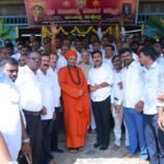 B Y Vijayendra and others at Junjappana Hatti in Hagalavadi, Tumakuru
