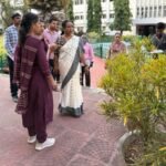Dr. Umashree and officials inspect the grounds of the Legislators’ Home in Bengaluru