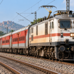 AI-generated representational image of an Indian Railways passenger train
