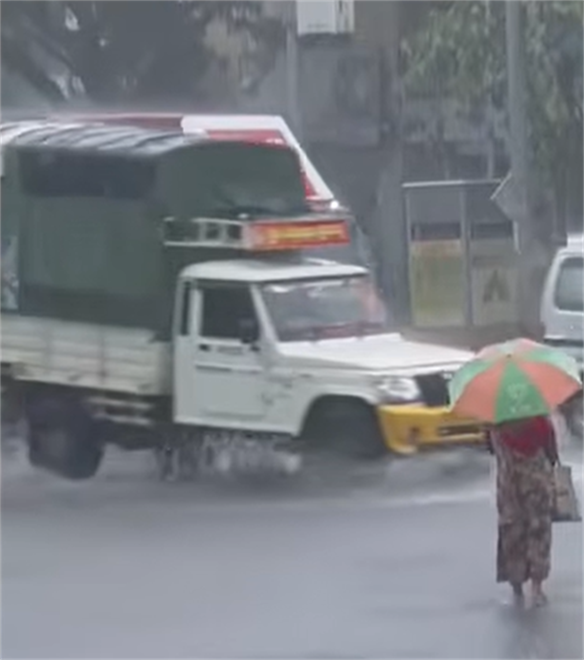 Rain on a city road; image used for representational purposes