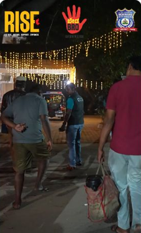 CCB personnel during an operation, still from the official Bengaluru City Police video