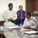 Officials review the Gunjur–Dommasandra–Varthur road widening project